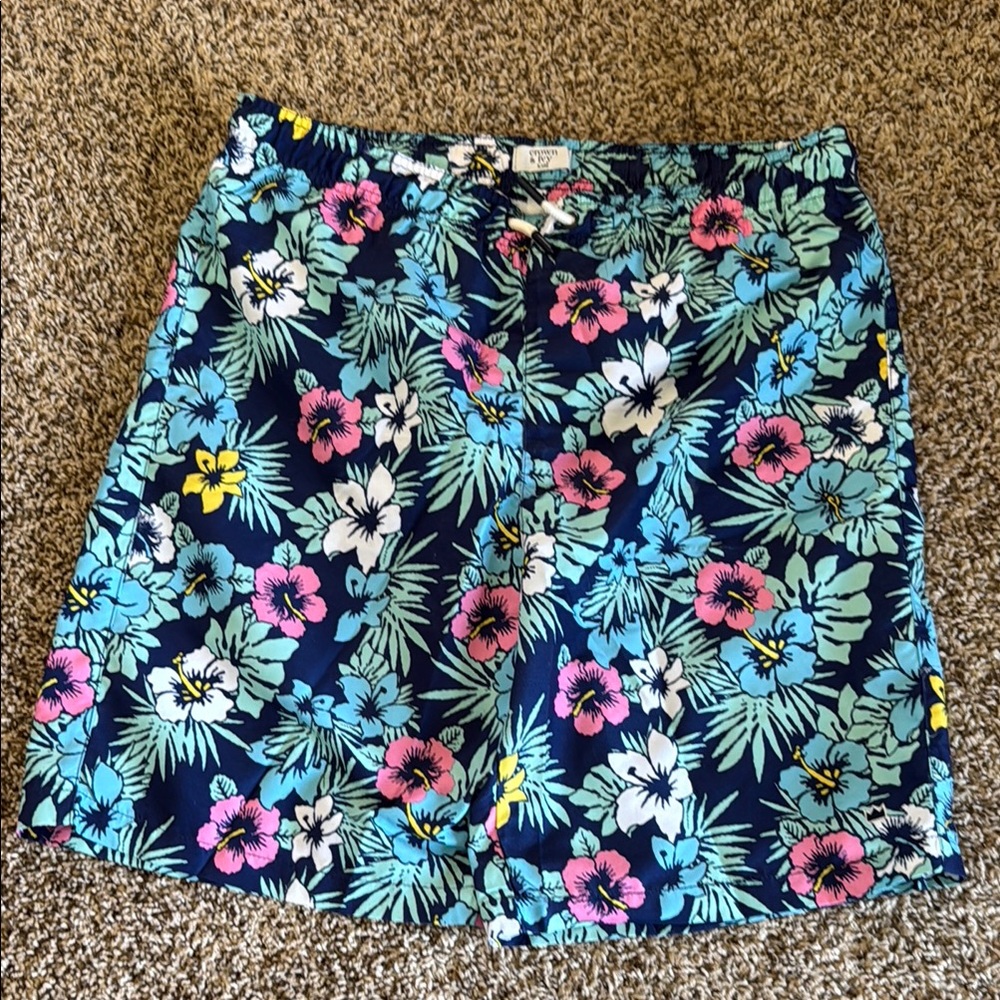 Floral Print kids Bathing suit in Blue and Pink never worn